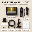 Car Dash Camera 3-Lens Front Inside Rear Recording by LJGDeals