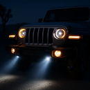 7In Round LED Headlight with Halo DRL and Turn