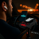 Car FM Transmitter with Wireless Earpiece for Hands-Free by LJGDeals