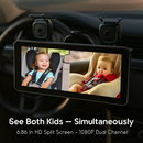 1080P Baby Car Camera for 2 Kids Dual Channel Car Baby Monitor Rear Facing Car Seat Camera with 120°Wide View 6.86In HD Split Screen Night Vision by LJGDeals