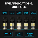 Car LED T25 Bulbs for Dome and License Plates by LJGDeals