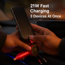 3-in-1 Retractable Car Charger for Multiple Devices by LJGDeals