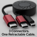 3-in-1 Retractable Car Charger for Multiple Devices by LJGDeals