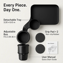 Car Cup Holder Tray Rotating Bottle Holder Mount by LJGDeals