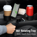 Car Cup Holder Expander 360° Rotating Tray with Phone by LJGDeals