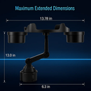 Car Cup Holder Expander 360° Rotating Tray with Phone by LJGDeals