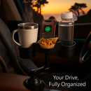 Car Cup Holder Expander 360° Rotating Tray with Phone by LJGDeals