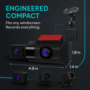 Car Dash Cam 2K 3-Channel GPS WiFi Night Vision by LJGDeals