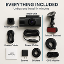 Car Dash Cam 2K 3-Channel GPS WiFi Night Vision by LJGDeals
