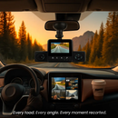 360° View 4-Channel Dash Cam with IR Night Vision by LJGDeals