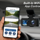WiFi FHD 1080P Car Dash Cam 3 Channels Front Rear Inside Dash Camera with Loop Recording Reversing Image Night Vision 170° Wide Angle Support 64G MMC by LJGDeals