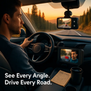 WiFi FHD 1080P Car Dash Cam 3 Channels Front Rear Inside Dash Camera with Loop Recording Reversing Image Night Vision 170° Wide Angle Support 64G MMC by LJGDeals