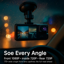 Car Dash Cam 3-Channel Front Inside Rear by LJGDeals