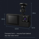 Car Dash Cam 3-Channel Front Inside Rear by LJGDeals