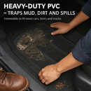 Automotive Floor Mats: Front & Rear PVC Trim-to-Fit by LJGDeals
