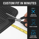 Automotive Floor Mats: Front & Rear PVC Trim-to-Fit by LJGDeals