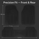 Automotive Floor Mats Set: Front & Rear, Trim Design by LJGDeals