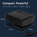Portable Car Heater with Defogger and Rotating Base by LJGDeals