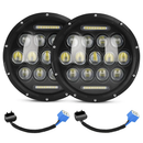 7In Round LED Headlight for Jeep Wrangler TJ JK CJ Plug-Play