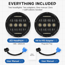7In Round LED Headlight for Jeep Wrangler TJ JK CJ Plug-Play by LJGDeals