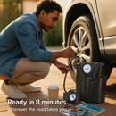 Car Tire Air Pump Portable Inflator with Gauge by LJGDeals