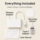 Wireless Car Adapter for In-car Infotainment System by LJGDeals