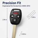 Key Fob Shell for Civic Replacement Shell by LJGDeals