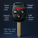 Key Fob Shell for Civic Replacement Shell by LJGDeals