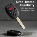 Remote Key Fob Shell with Buttons for Honda Accord by LJGDeals
