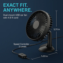 Car Cooling Fan Portable Rotatable Vehicle Fan by LJGDeals