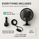 Car Cooling Fan Portable Rotatable Vehicle Fan by LJGDeals