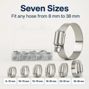 Hose Clamp Set - Stainless Steel, 60-Piece Worm Gear by LJGDeals