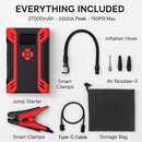 Car Jump Starter with Air Compressor - 12V Vehicle Booster by LJGDeals