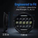 7In Round LED Headlight for Jeep Wrangler TJ JK CJ Plug-Play by LJGDeals