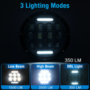 7In Round LED Headlight for Jeep Wrangler TJ JK CJ Plug-Play by LJGDeals