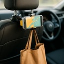 Headrest Hook with Phone Mount and Locking Bracket by LJGDeals
