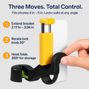 Headrest Hook with Phone Mount and Locking Bracket by LJGDeals