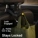 Headrest Hook with Phone Mount and Locking Bracket by LJGDeals
