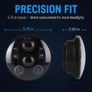 LED Headlight for 5.75in motorcycles with projector by LJGDeals