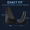 Mud Flaps Splash Guards for Tesla Model Y (No Drill) by LJGDeals
