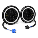 Round LED Headlights with Halo Angel Eyes for Jeep Wrangler by LJGDeals