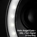 Round LED Headlights with Halo Angel Eyes for Jeep Wrangler by LJGDeals