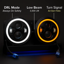 Round LED Headlights with Halo Angel Eyes for Jeep Wrangler by LJGDeals