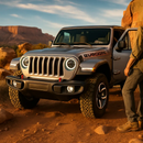 Round LED Headlights with Halo Angel Eyes for Jeep Wrangler by LJGDeals