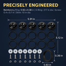 Car Quick Release Bumper Fasteners Kit for Front & Rear by LJGDeals