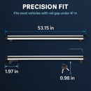 2Pcs Car Roof Top Crossbar Rack Aluminum Alloy Luggage Carrier Rack 330lbs Max Load w/Lock Fit Most Cars SUVs by LJGDeals