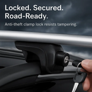 2Pcs Car Roof Top Crossbar Rack Aluminum Alloy Luggage Carrier Rack 330lbs Max Load w/Lock Fit Most Cars SUVs by LJGDeals