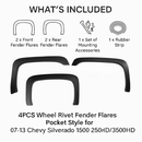 Pocket Style Fender Flares for Silverado 2007-2013 by LJGDeals