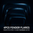 Pocket Style Fender Flares for Silverado 2007-2013 by LJGDeals