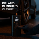 Portable Car Tire Inflator Pump with LED Light by LJGDeals